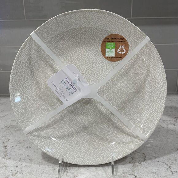 Set 4 Crackle 11” Melamine Dinner Plates Sigrid Olsen Coastal Sea Life Ocean - Picture 1 of 9